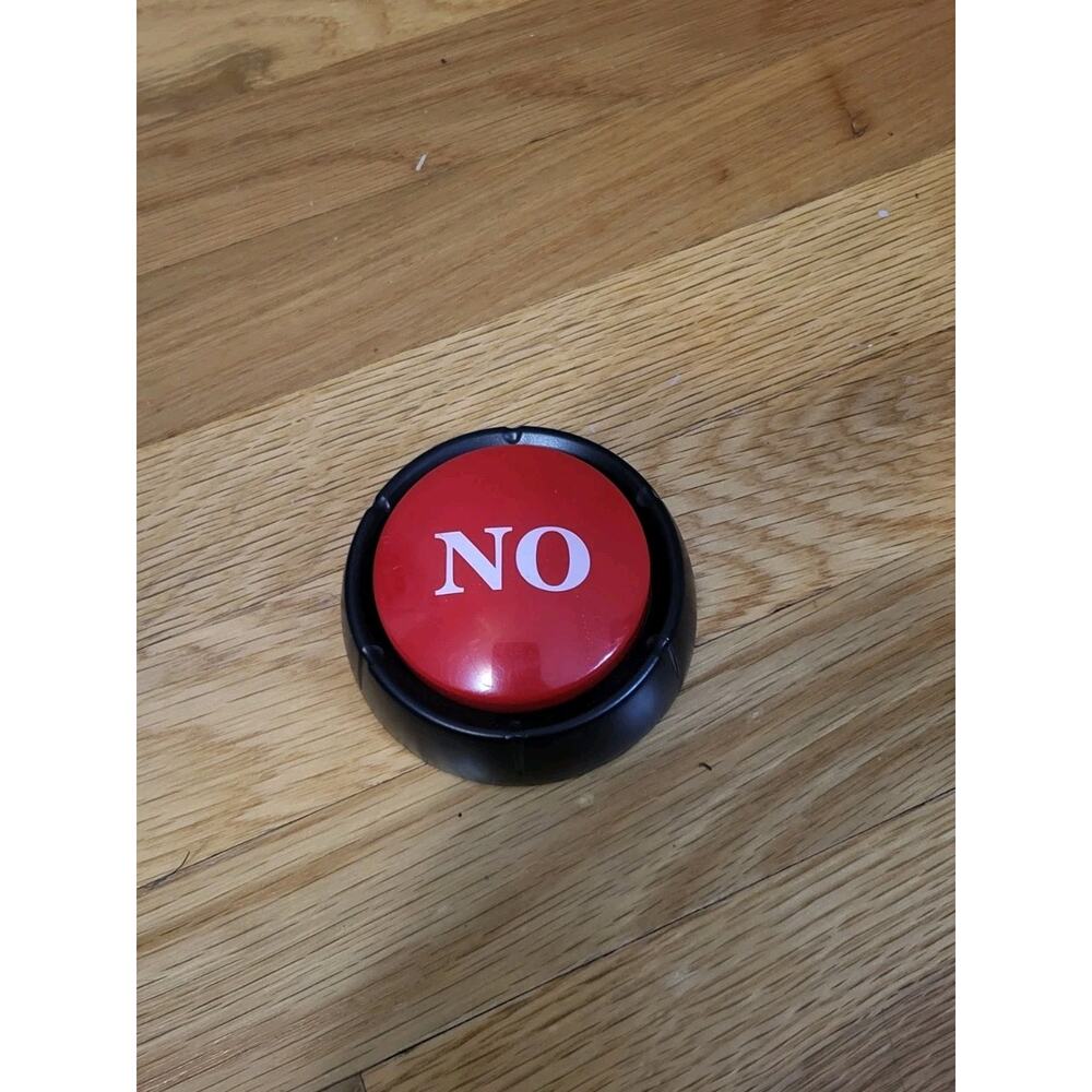Funny Red "NO Button" Desk Toy Gag Gift Talking Sound Button Batteries Required